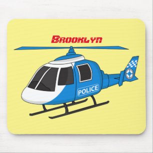Mousepad Cartoon de helicóptero do Departamento de Políci