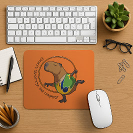 Mousepad Cartoon de Hoop da ginástica de Capybara Rhythmic