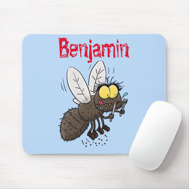 Mousepad Cartoon de insetos com mosca espinhenta (Com mouse)
