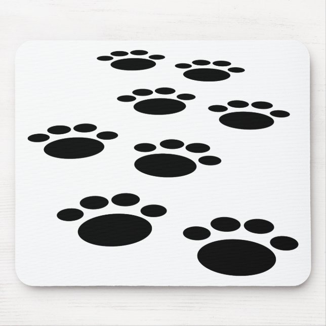 Mousepad Cartoon de Pet Paw Trail (Frente)