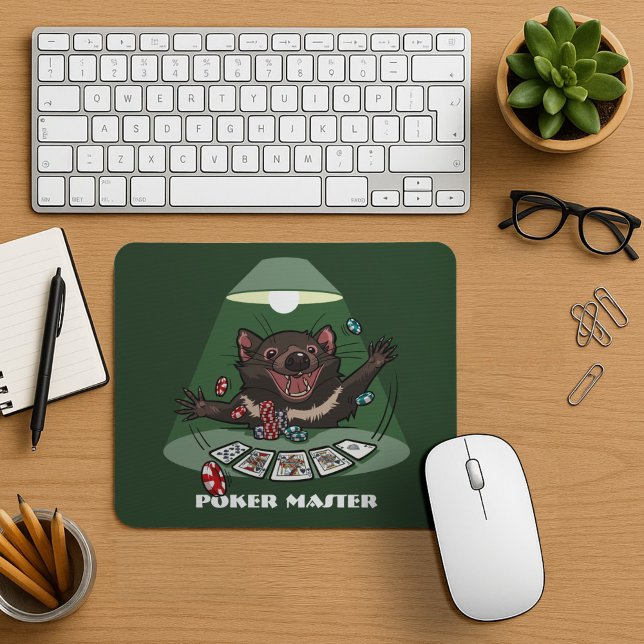 Mousepad Cartoon de Poker Real do Diabo Real da Tasmânia (Criador carregado)