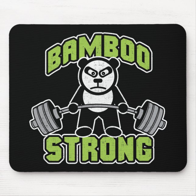 Mousepad Cartoon de Urso Panda - Bambu Forte - Elevador (Frente)