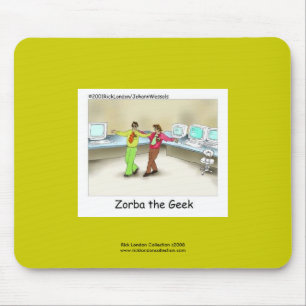 Mousepad Cartoon Engraçado de Geeks de Computador em Mouse