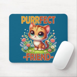 Mousepad Cartoon Gato de Gato Laranja Gato Puro