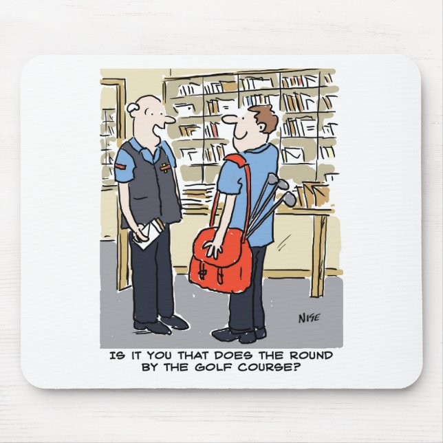 Mousepad Cartoon Golfer Postman ama Golf (Frente)