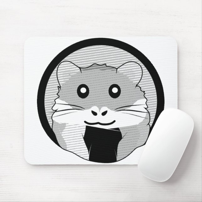Mousepad Cartoon Hamster Scarfeed Joy (Com mouse)