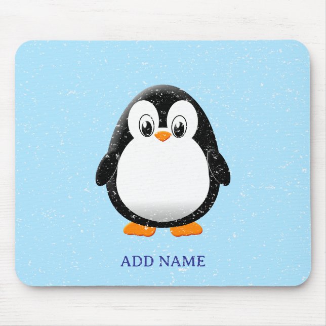 Mousepad Cartoon Pinguim Bonito Personalizado Inverno (Frente)