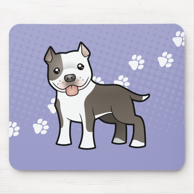 Mousepad Cartoon Pitbull / American Staffordshire Terrier (Frente)
