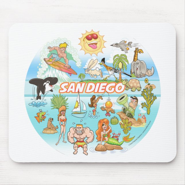 Mousepad Cartoon San Diego (Frente)