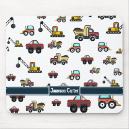 Mousepad Cartoon Truck Car Cargueiro Nome do Veículo Person