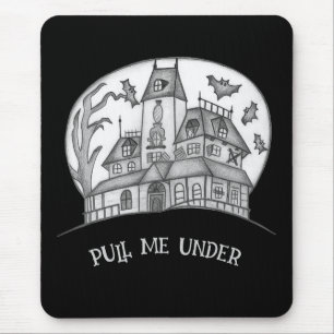 Mousepad Casa Assombrada e Morcegos Halloween