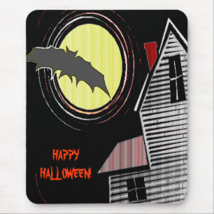Mousepad Casa Assombrada Lua cheia e Bat