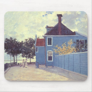 Mousepad Casa Azul em Zaandam por Claude Monet