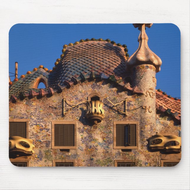 Mousepad Casa Batilo, Arquitetura Gaudi, Barcelona, (Frente)
