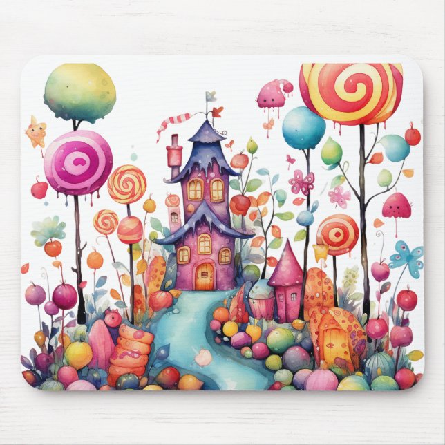 MOUSEPAD CASA COLORIDA DE HALLOWEEN CANDY (Frente)