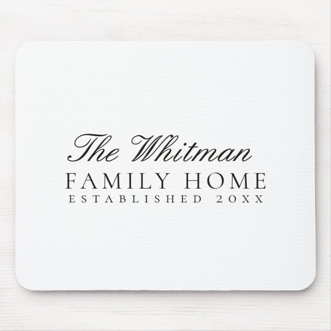 Mousepad Casa da Família White (Frente)