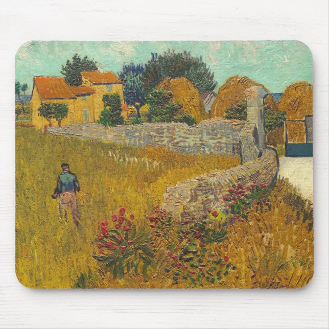 Mousepad Casa da quinta de Vincent van Gogh | em Provence, (Frente)