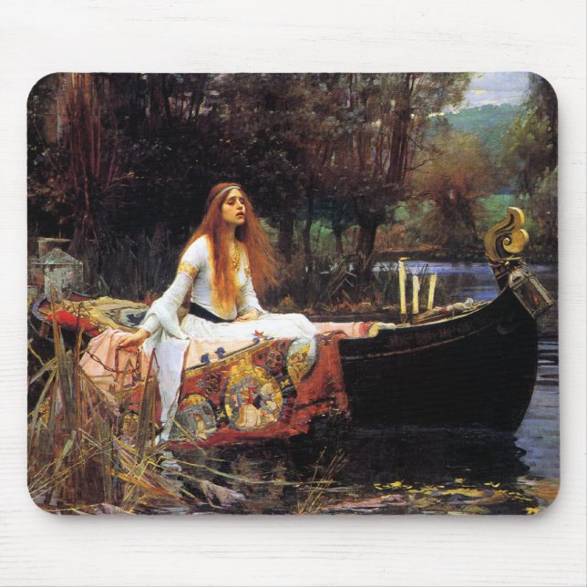 Mousepad Casa d'água, a dama do mouse de Shalott (Frente)