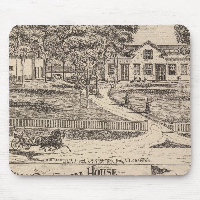 Mousepad Casa de Bardwell em Rutland Vermont (Frente)