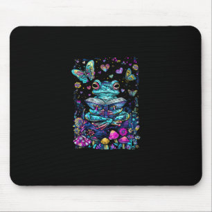 Mousepad Casa de Campo Estética de Sapo Goblincore Leitura