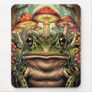 Mousepad Casa de Campo Vintage Sapo e Cogumelos