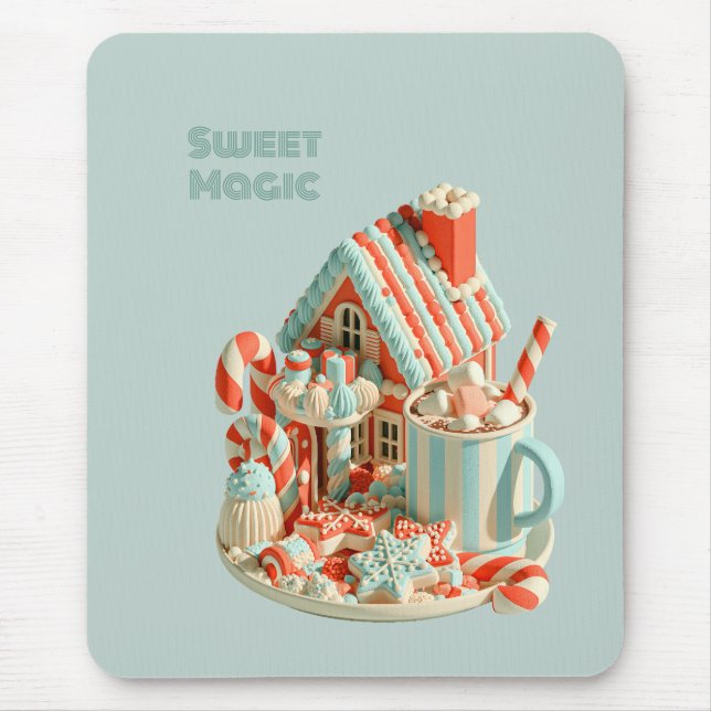 Mousepad Casa de Doce 3D Pastel Magia Doce (Frente)