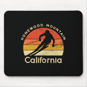Mousepad Casa de esqui vintage Homewood Mountain Califórnia