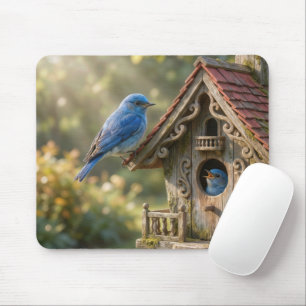 Mousepad Casa de pássaros vitoriana com azulejos