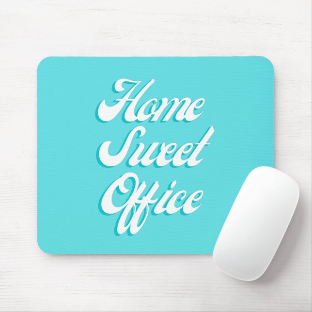Mousepad Casa Doce Escritório Engraçado Dizendo Typografia  (Com mouse)