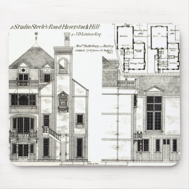 Mousepad Casa e estúdio, a estrada de Steele, Haverstock (Frente)