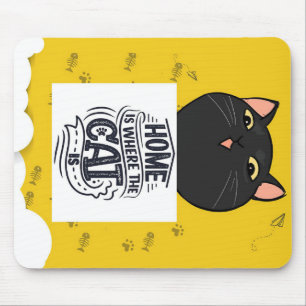 Mousepad Casa É Onde O Gato Está O Melhor Proprietário