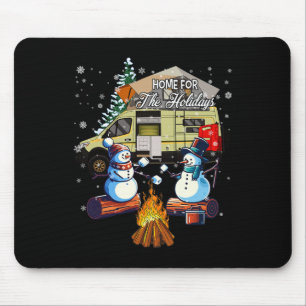 Mousepad Casa Para O Acampamento De Snowman Nas Festas De N