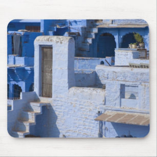 Mousepad Casa tradicional pintada de azul, Jodphur