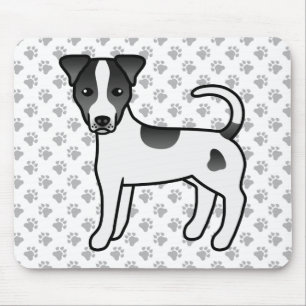 Mousepad Casaco de Pão Russell Terrier, preto e branco
