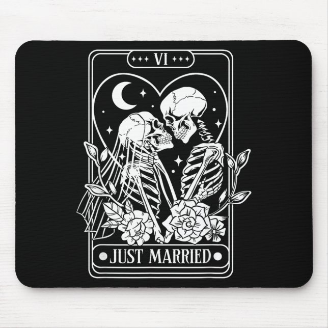 Mousepad Casais de Esqueletos Casados Carta de Tarot Sr. Sr (Frente)