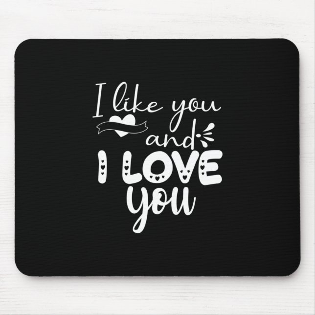 Mousepad Casal Arte Eu Gosto De Você E Eu Te Amo (Frente)