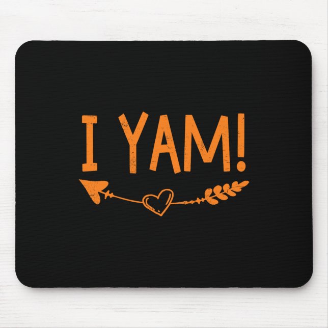 Mousepad Casal de Ação de Graças Ela é minha batata doce (Frente)