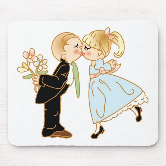 Mousepad Casal de Beijo Bonito (Frente)