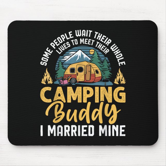 Mousepad Casal de Camping Divertido Amantes de Camping Parc (Frente)
