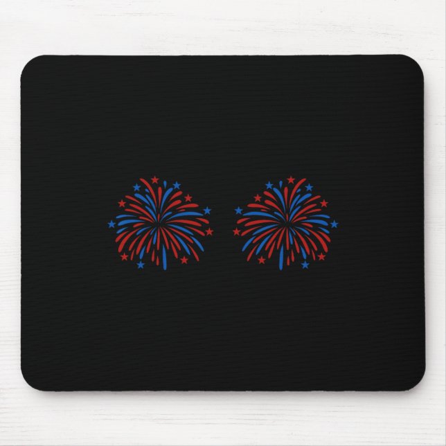 Mousepad Casal de Fogos de Artifício Engraçado dos EUA Só E (Frente)