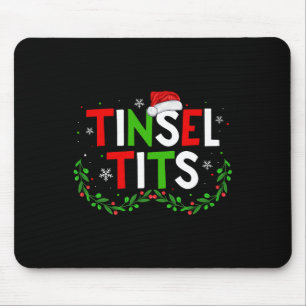 Mousepad Casal de Natal Jingle Tinsel Matando Castanhas