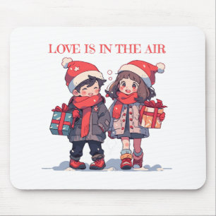 Mousepad Casal de Natal - O amor está no ar