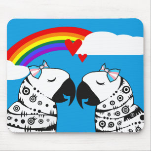 Mousepad Casal de peças lésbicas transexuais