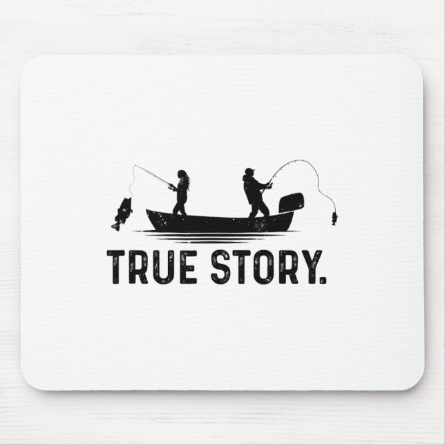 Mousepad Casal de Pescadores Engraçado Homens Mulheres  (Frente)