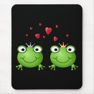 Mousepad Casal do sapo com corações