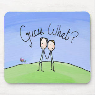 Mousepad Casal Gay Fofo Adivinhe O Que