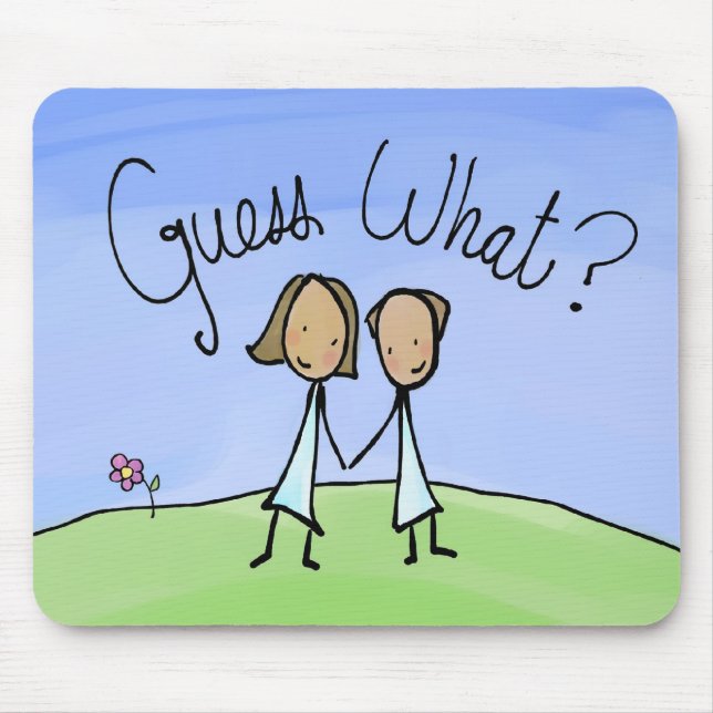 Mousepad Casal Lésbico Bonito Sabe O Que (Frente)