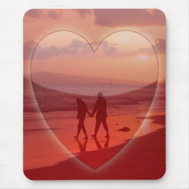 Mousepad Casal no Namorados Praia (Frente)