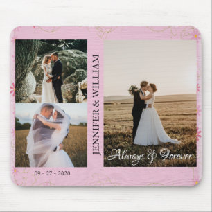 Mousepad Casal Personalizado Nome da Colagem Fotográfica C