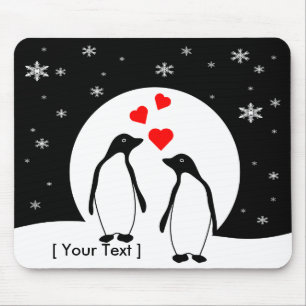 Mousepad Casal Pinguin Love